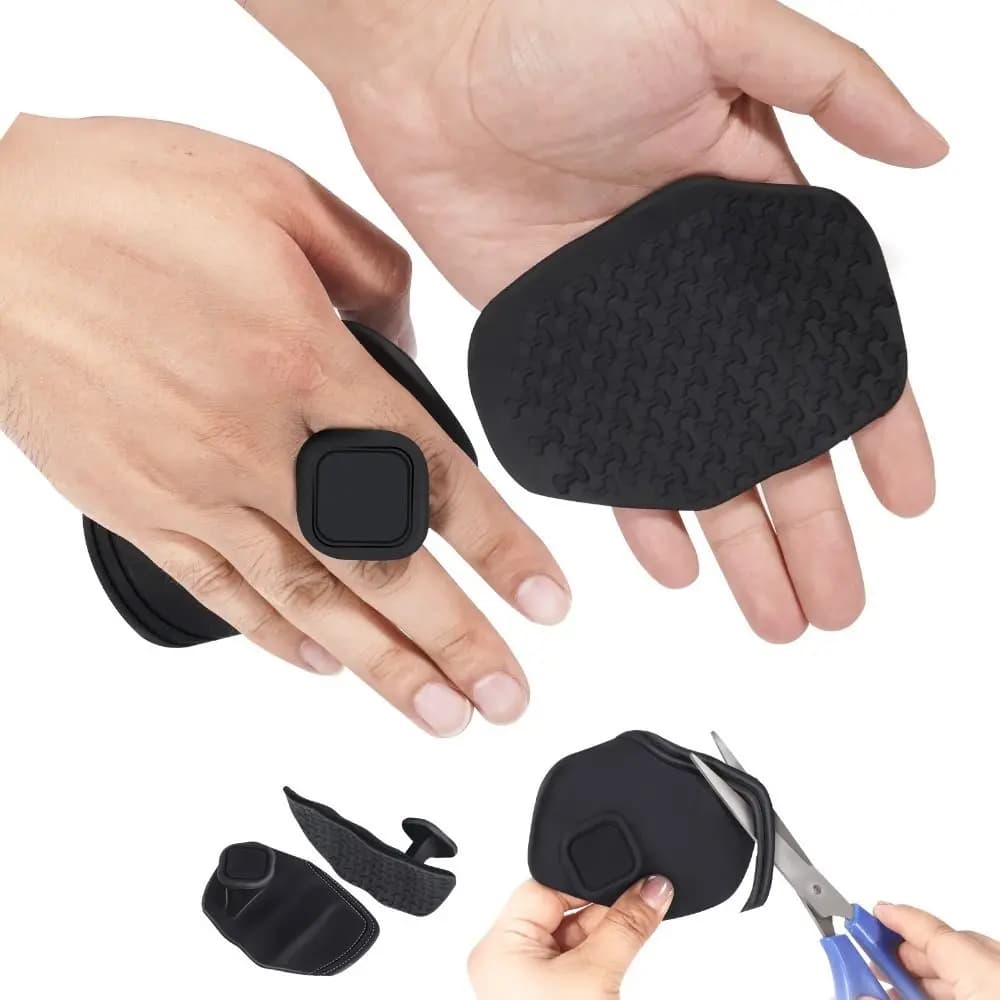 1 pair of ergonomic handles for weight lifting, anti-slip elastic gym gloves for training, bee nest-shaped silicone grips