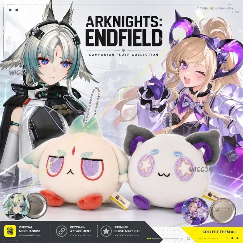 8cm Arknights Endfield Cosplay Accessory Arcane Liino Kawaii Face Cosplay Soft Cotton Doll Keychain Cartoon Mini Toy FiguresGift