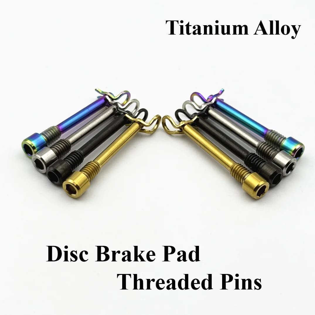 Perni filettati per pastiglie freno a disco per bici in lega di titanio da 2 pezzi con clip di fissaggio, bulloni di fissaggio pinza M4×26mm, per Shimano Sram ecc.