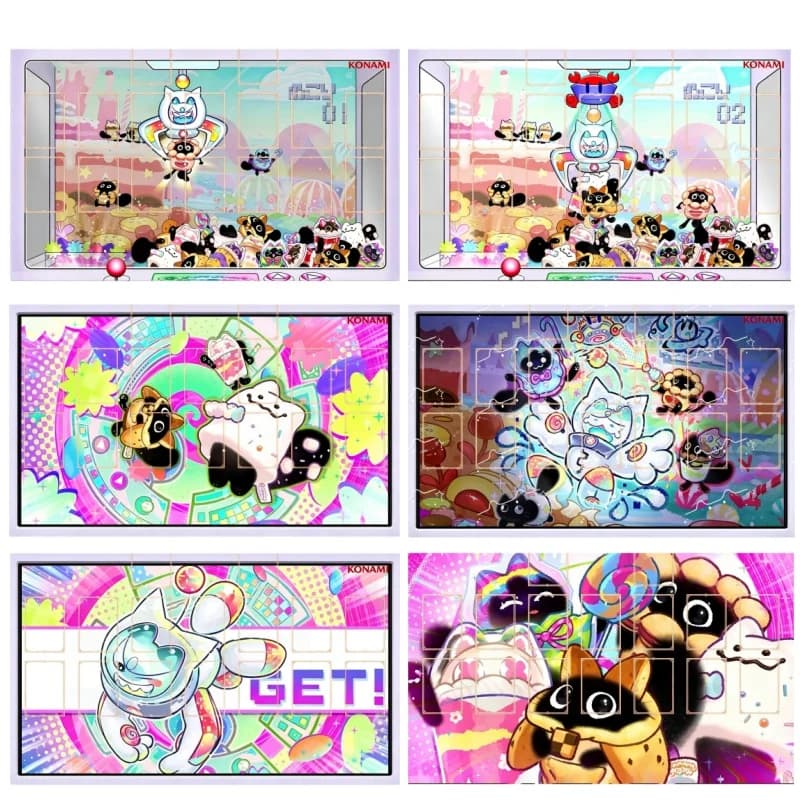 600x350mm Yu-Gi-Oh！Cupsy Yummy Way Collectible Card Playmat Yummy Snatchy Lollipo Yummy Single Player Rubber Board Game Card Mat