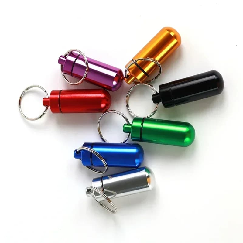 Mini Waterproof Portable Pill Case Box Aluminum Cases Tablets Bottle Medicine Vitamin Fish Oils Container Organizer Storage