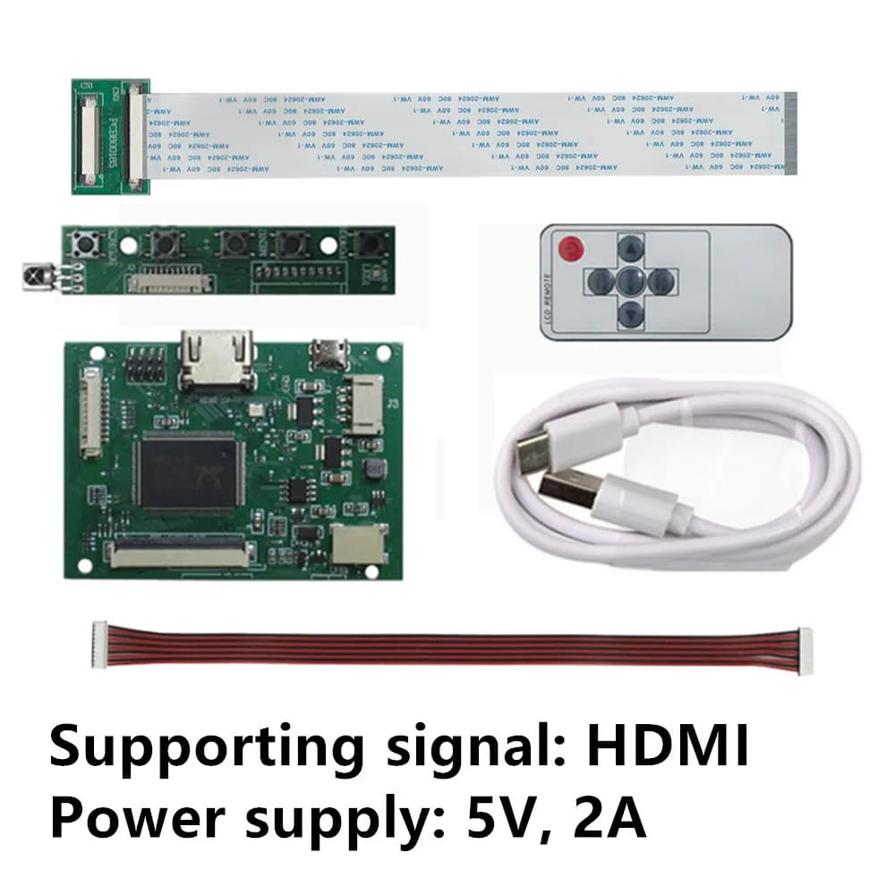 LCD Screen Control Card Unit TTL 40Pin For 1024*768 HJ080IA-01E 32001395-00 HDMI VGA 2AV Driver Card