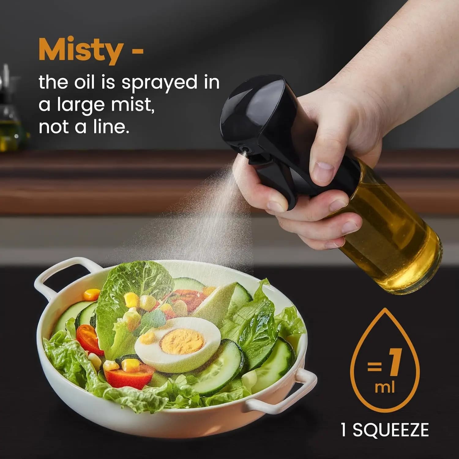 Oil sprayer for cooking Mister olive oil sprayer, olive oil spray bottle, kitchen gadget accessories for air fryer