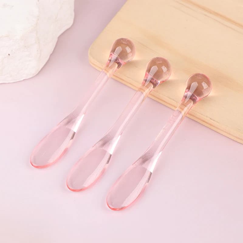 1/3pcs Acrylic Cosmetic Spatulas Scoop With Box Face Cream Mask Mud Mixing Spoon Beauty Tools Absorb Roller Facial Applicator