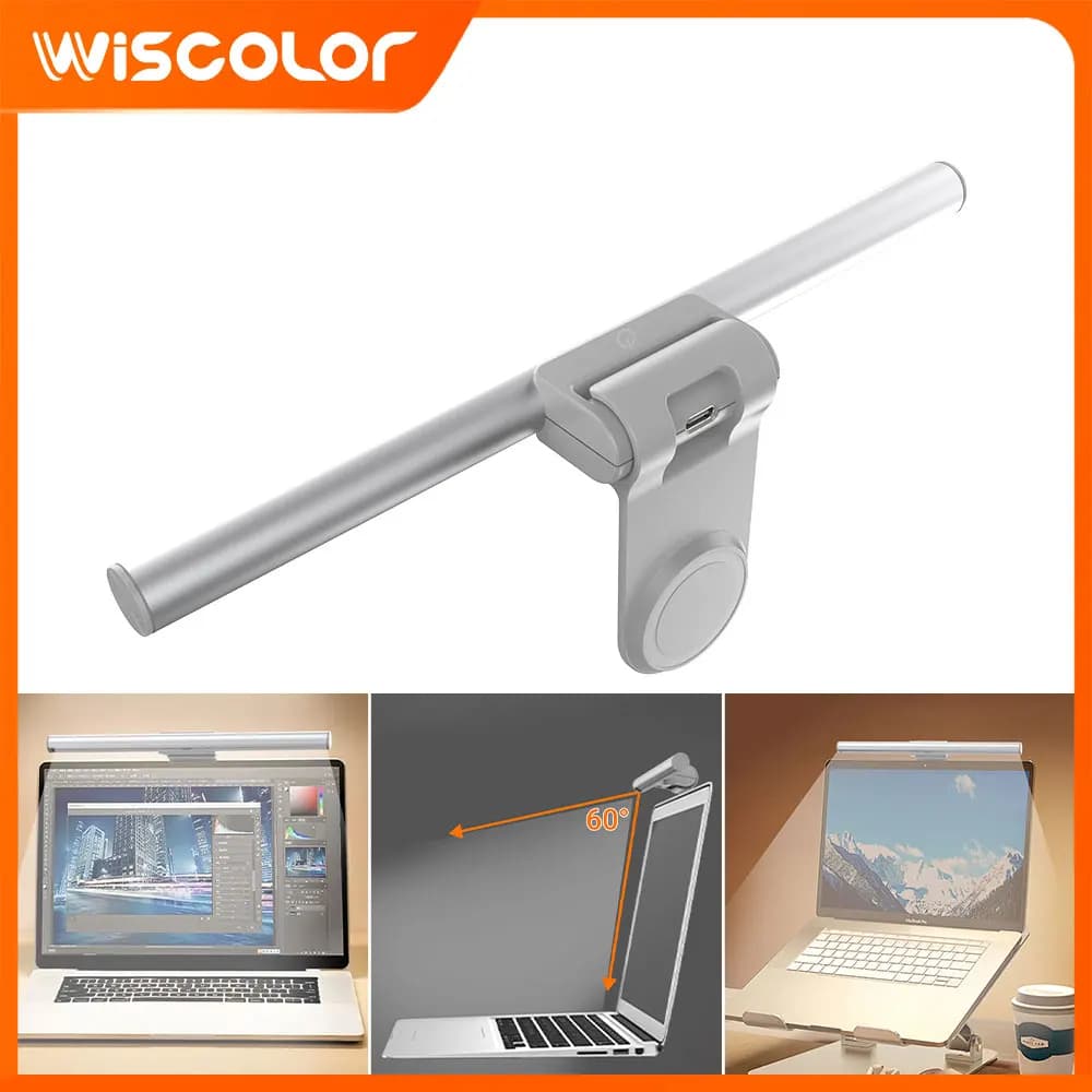 Barra Luminosa per Monitor, Lampada Sospesa per Schermo, Illuminazione Regolabile per Notebook, Accessori di Illuminazione con Controllo Touch