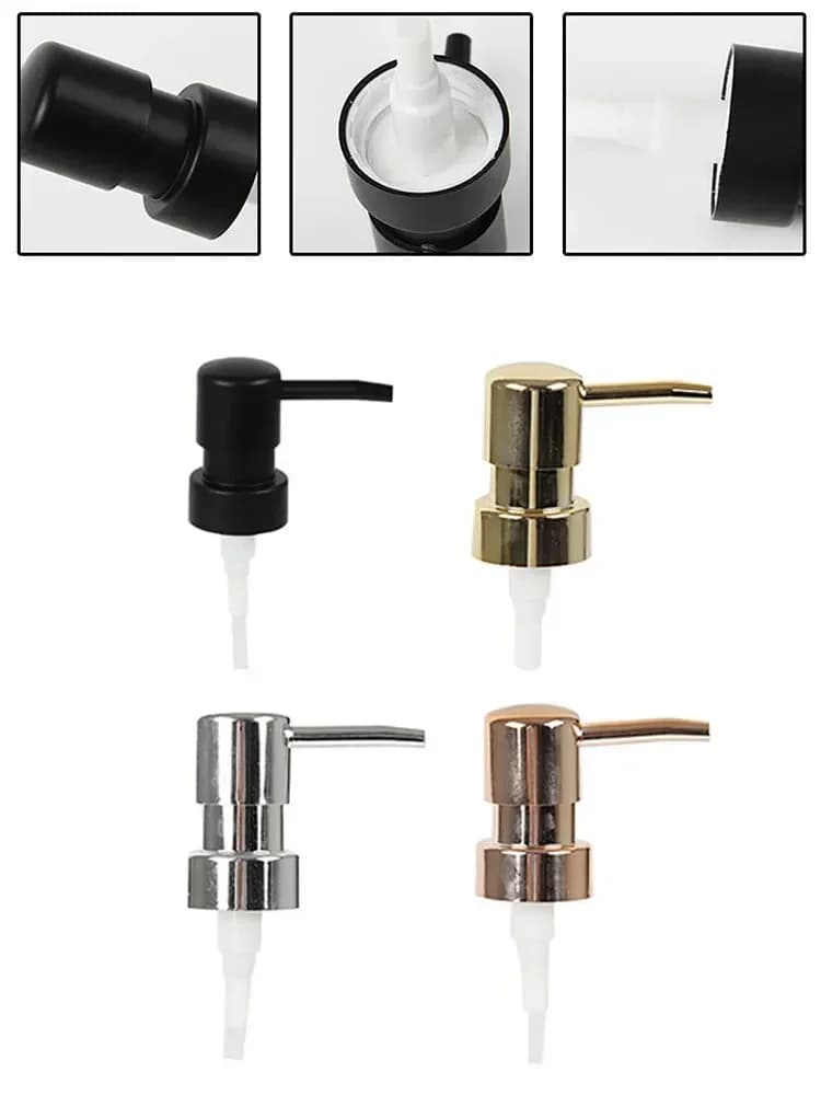 1 set pompa per sapone dispenser per lozione liquida testa rotonda testa per pompa per lozione ABS testa 28 filettatura bottiglia da bagno pressa ugello