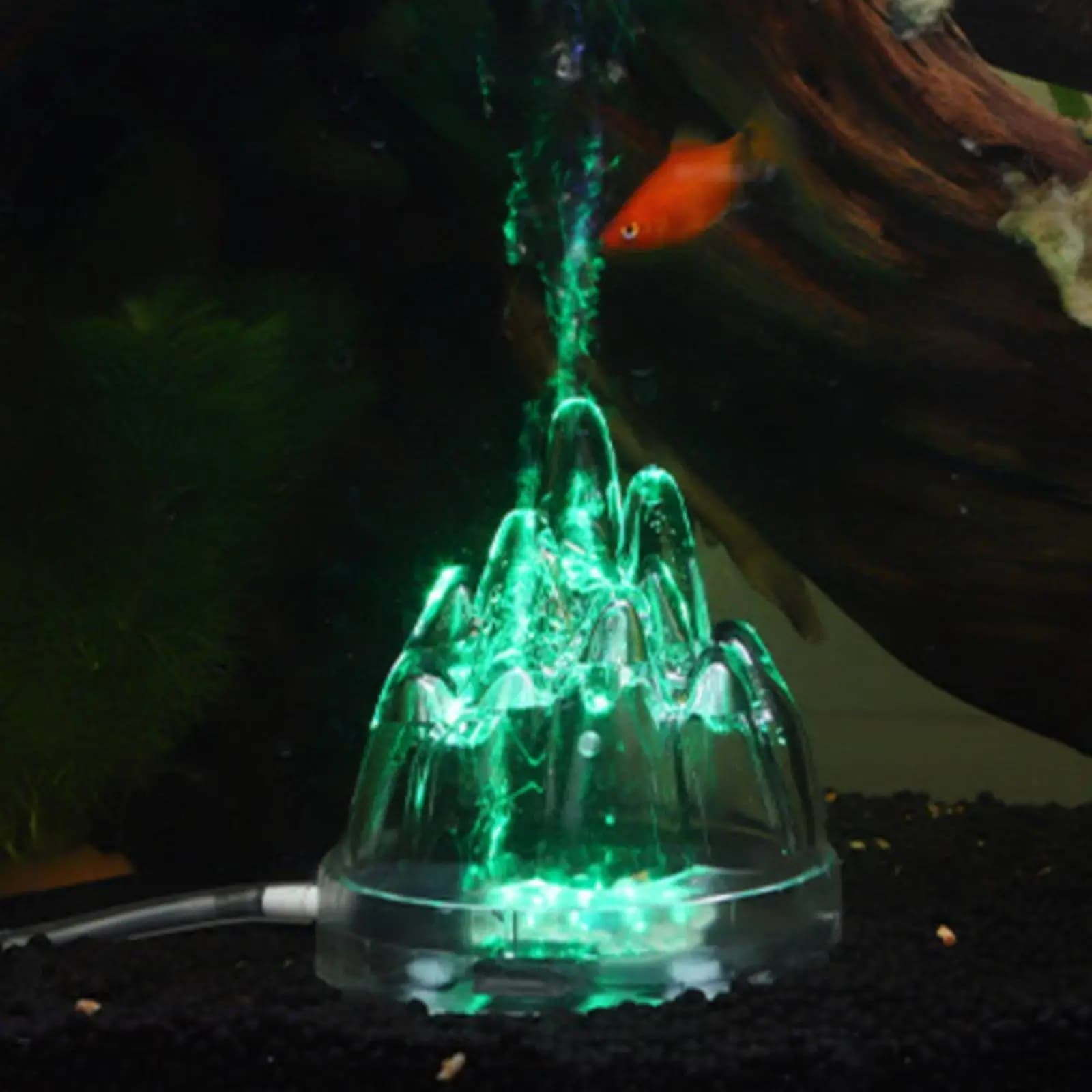 Mini Aquarium Lighting LED Bubble Lamp for Fish Tank Decoration with Air Pump Stone Suction Cup
