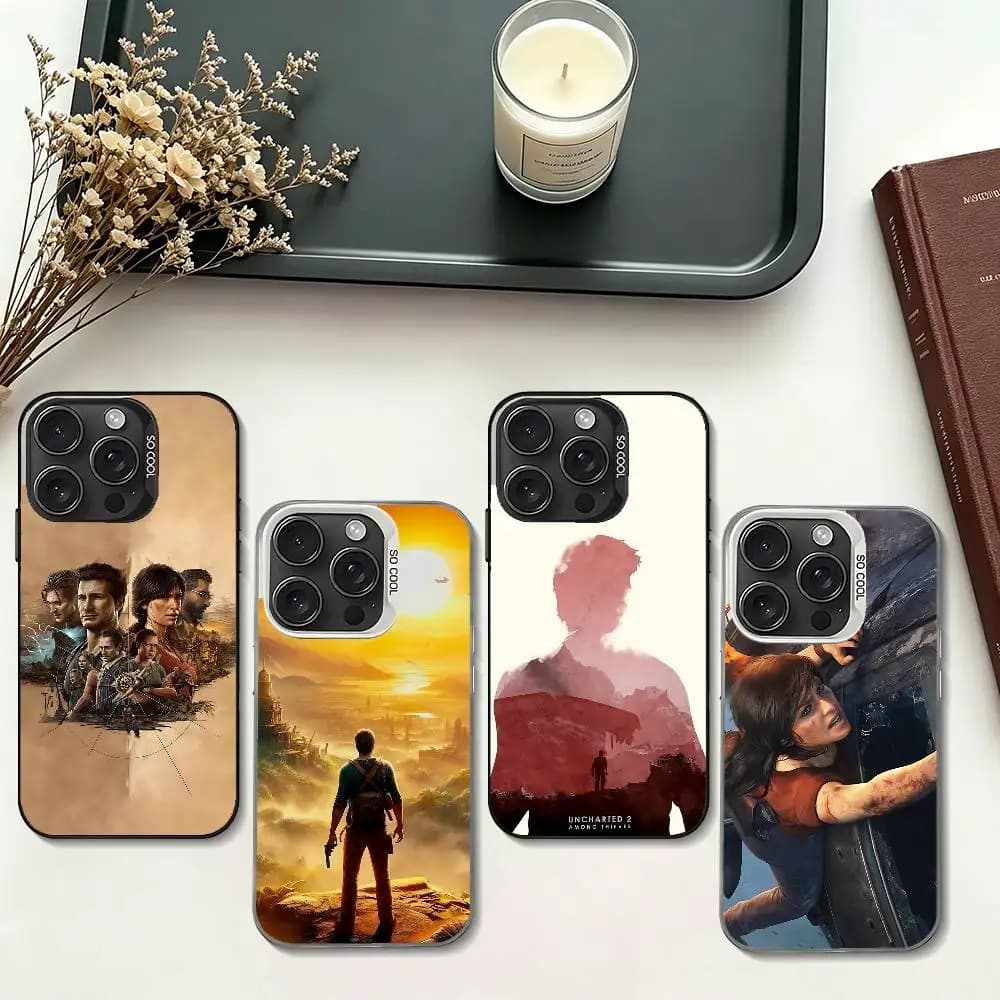 Game U-Uncharted The Lost Legacy Color Silver Electroplated Shockproof Case For IPhone 17 16 15 14 13 12 11 Pro Max
