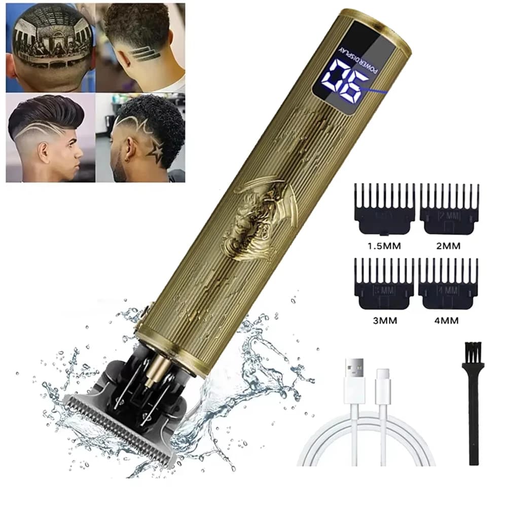 Electric Haircuts for Men Professional Barbiere Satin Trimmer Dragon Buddha Design Machine for cutting body hair USB