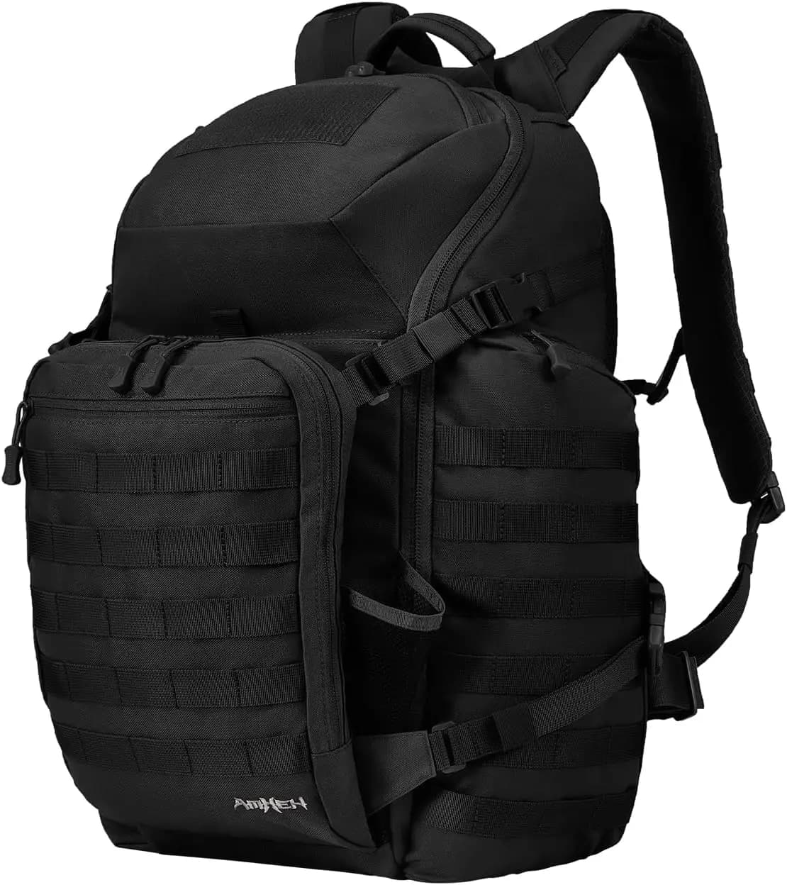 52 liters tactical backpack Molle Assault - 3 days Bugout survival backpack, compatible with hydration, Black