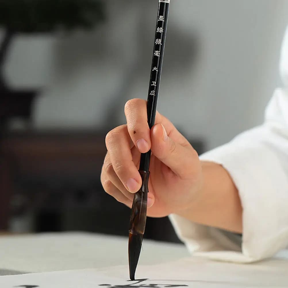 3Pcs Professional Calligraphy Brush Pen Set Chinese Painting Writing Brush for Couplet Art School Practice Excellent Workmanship
