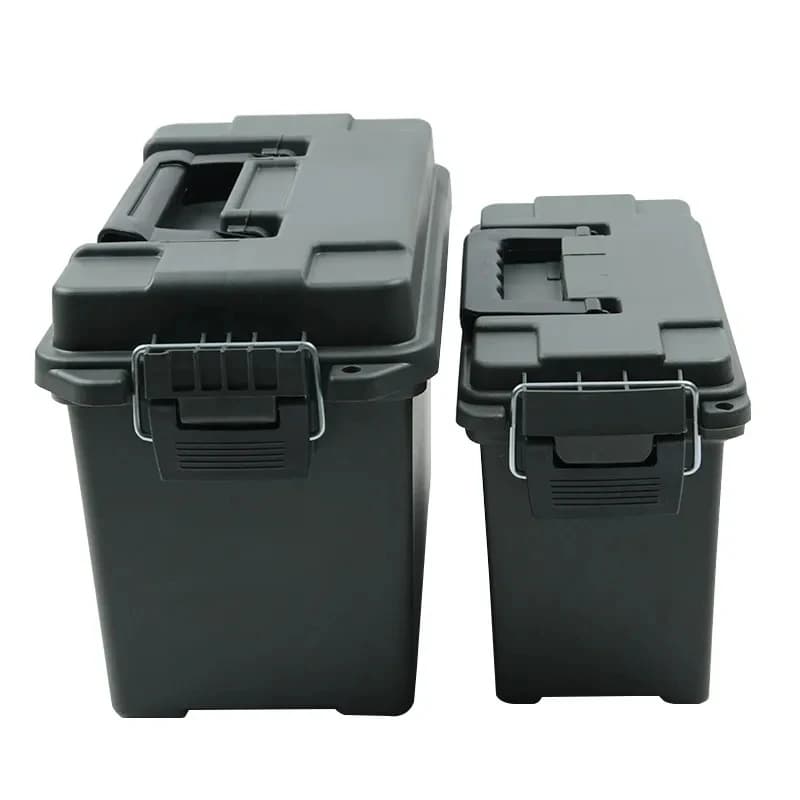 Scatola per munizioni in plastica Armi Conservazione sicura per munizioni Lattina per munizioni leggera ad alta resistenza Custodia per accessori Custodia per proiettili Scatola di sicurezza per proiettili