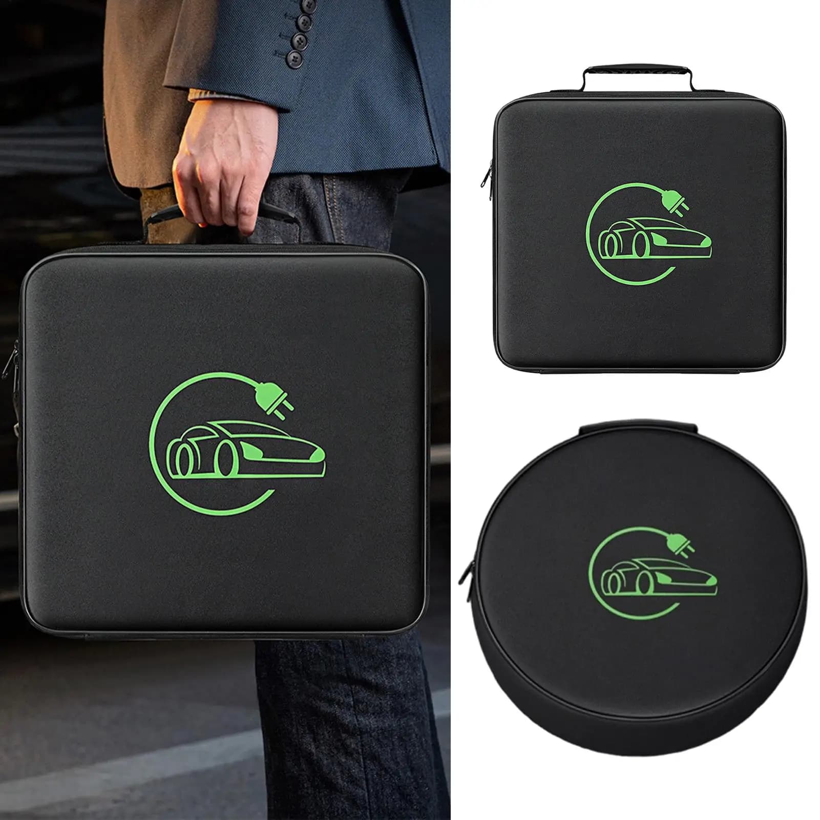 Electric Car Charging Cable Bag EV Charger Storage Bag Power Supply Cord Bag New Energy Vehicle Charging Gun Storage Bag ForAuto