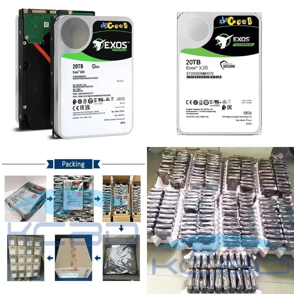Disco Rigido Esterno Portatile per ST20000NM007D EXOS X20 20TB 3.5 Pollici SATA 6Gb/s 7200RPM, Disco di Archiviazione Interno per Server