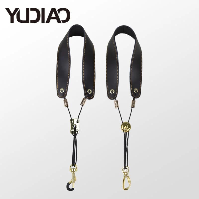 Alto Tenor Soprano Baritone Saxophone Instrument Electric Wind Instrument Leather Saxophone Strap Saxophone Lanyard Neck Strap Protective Neck Strap