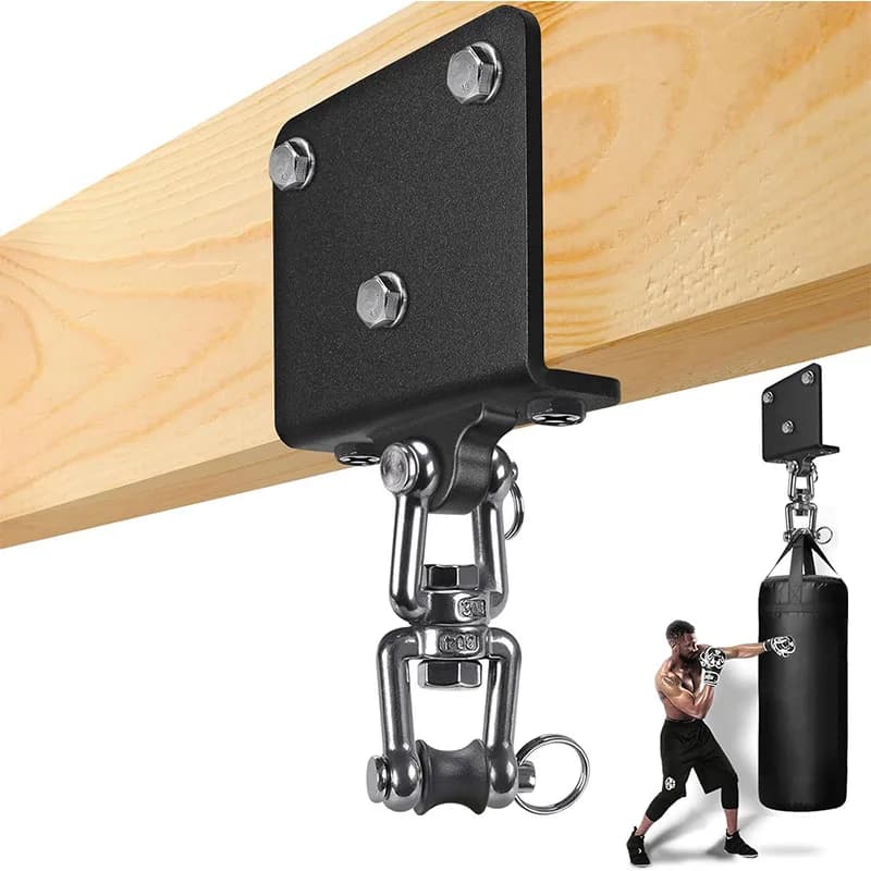 Heavy Duty Punching Bag Hanger, 360° Rotatable I-Beam Mount Bracket Boxing Bag Suspension Holder