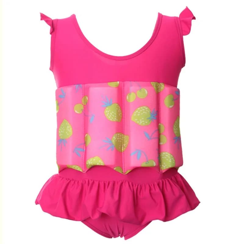 Girls' One-piece Swimsuit with Detachable Float One-piece Training Swimsuit Quick-dry Breathable Comfortable Swimwear