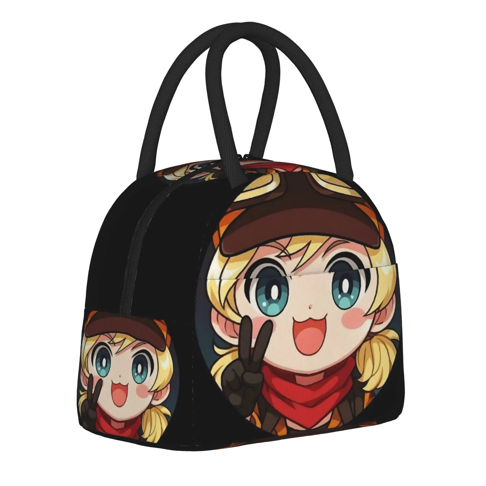 Borse termiche per il pranzo Trickcal C-Chibi Go Games per uomo e donna, scatola portaoggetti, contenitore termico portatile, Bento Box per la scuola, l'ufficio