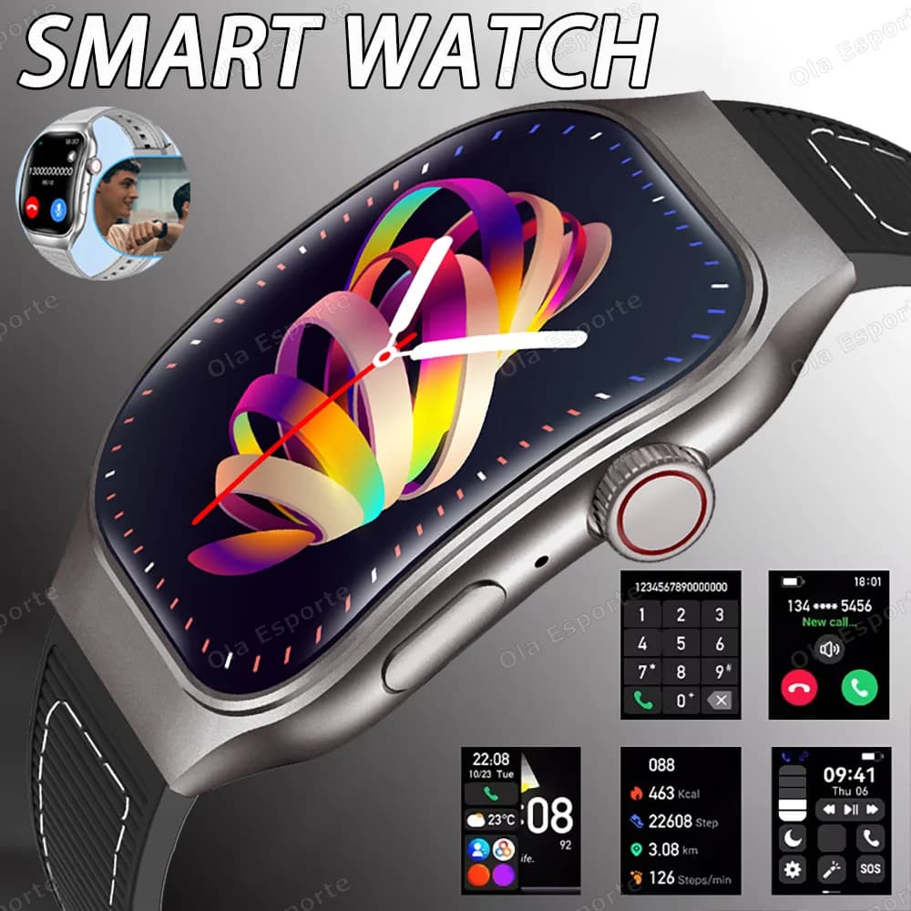 New Bluetooth Call Men Watch Smart 2.01 "HD Screen Curved ECG Sport Watches + PPG Health Monitor Smartwatch For Android IOS 2025
