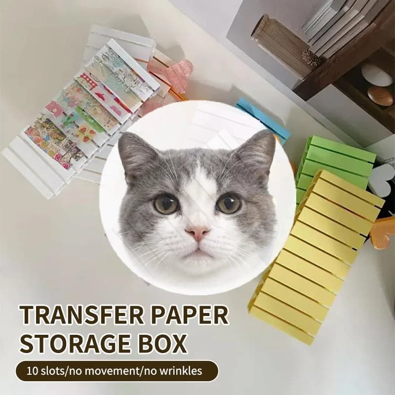 Espositore Portatile 3D a 10 Scomparti per Carta Transfer Unghie, Scatola Organizer Colorata per Adesivi in Lamina, per Salone di Bellezza