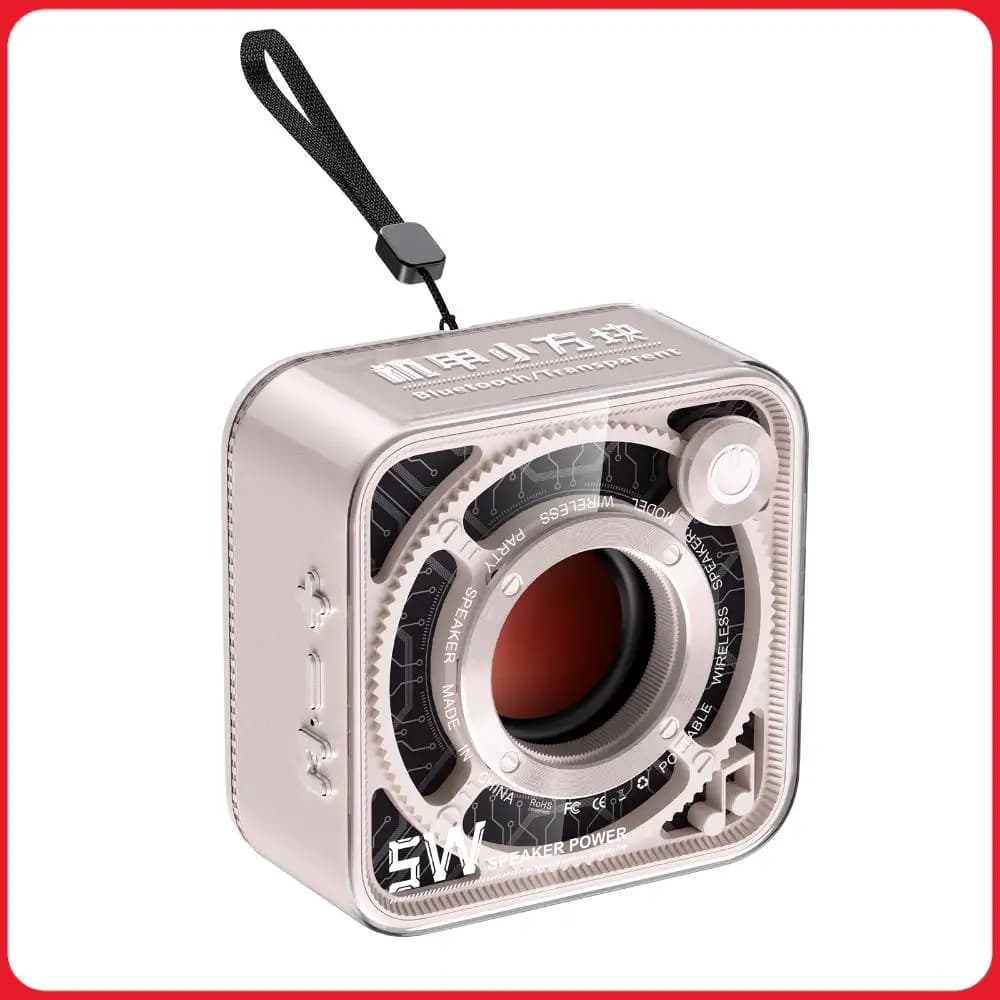 Transparent Mecha Wireless Speaker Bluetooth-compatible 5.1 USB Type-C Charging