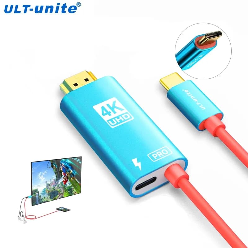 Cavo da USB C a HDMI per Switch 2 Linea adattatore da tipo C a HDMI per laptop iPhone15 MacBook Huawei Xiaomi Dock Accessori regalo