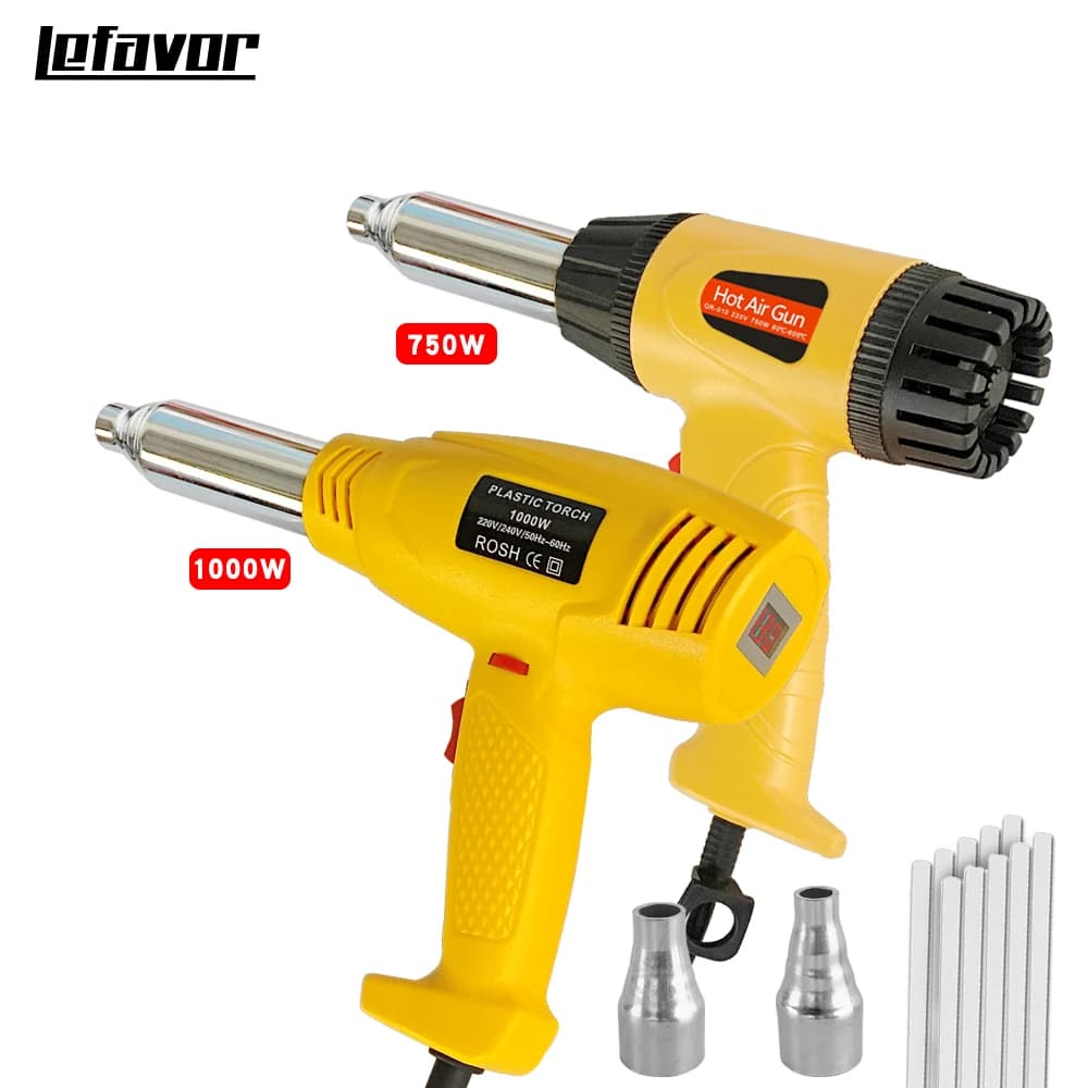 Pistola ad aria calda da 750W pistola termica pistola per saldatura a temperatura regolabile strumento di riparazione per saldatura di tubi in plastica automatica 100-600 gradi