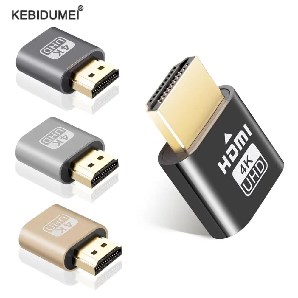 HDMI compatible virtual display adapter HDMI 1.4 DDC EDID Dummy Plug Emulator Ghost Display Headless for Bitcoin Mining DP video