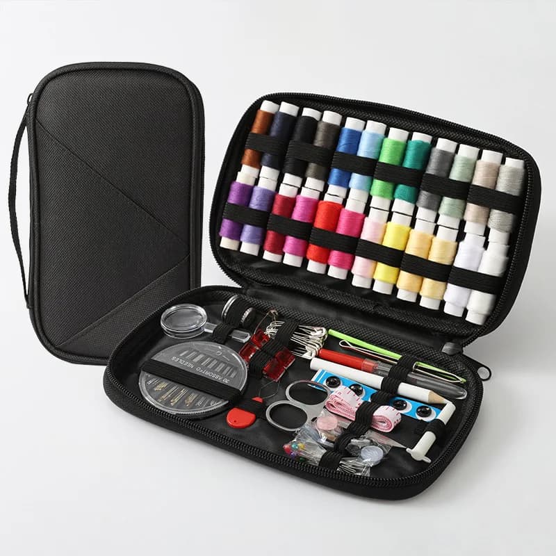 Kit per cucire a mano Set di scatole per cucito fai-da-te per quilting a mano Kit per cucito a mano Kit di strumenti per cucire per ricamo Accessori per cucire con filo