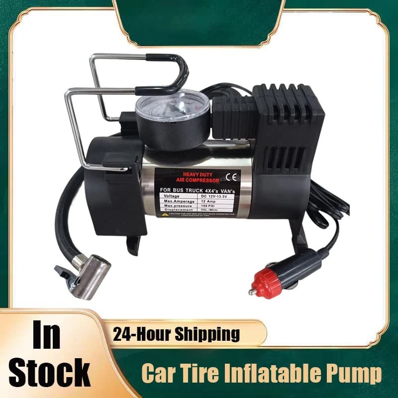 12 v150psi Heavy Duty Deluxe compressore d'aria portatile in metallo gonfiatore per pneumatici per auto con manometro digitale pompa gonfiabile per pneumatici per auto
