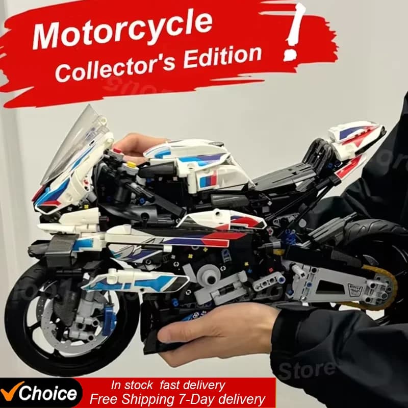 Nuovo Set di Costruzioni Moto, Modello di Moto Simulato, Decorazione e Modellino da Assemblare, Giocattolo Difficile, Regalo Educativo per Ragazzi