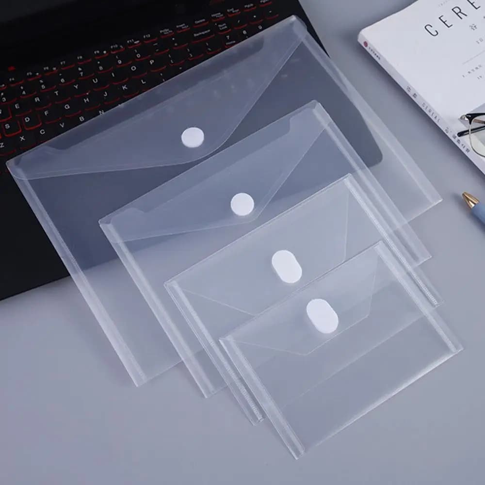 Cartella Portadocumenti di Alta Qualità A4/A5/A7/A8, Trasparente e Impermeabile, Borsa Portadocumenti in Plastica, Regalo