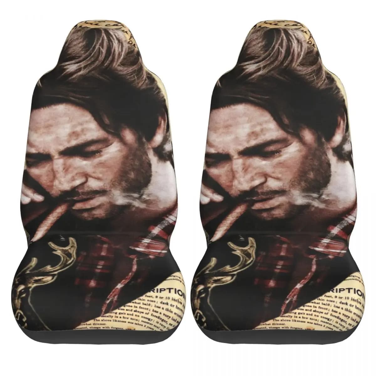 Car Seats Arthur Morgan Red Dead Redemption, Carini Coprisedili per Bus in Poliestere Elastico, Set di Due Pezzi