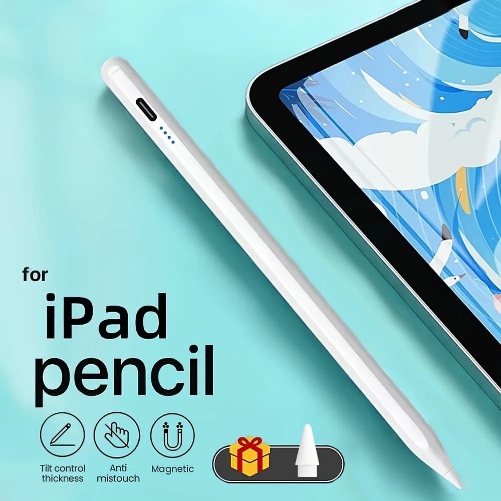 Penna Touch per iPad 7 8 9a 10a 11a Gen A16 con Rilevamento Inclinazione e Repulsione del Palmo, Stilo Magnetico per iPad 2018-2026 M3 M2 Pro 11