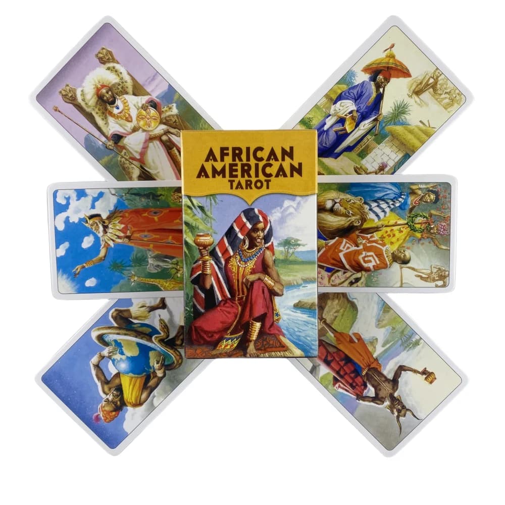 Carte dei Tarocchi Afroamericane con Guida, Gioco di Carte, Mazzo di Tarocchi con PDF, Nuovo Gioco di Divinazione per Principianti, Gioco di Oracoli per Feste