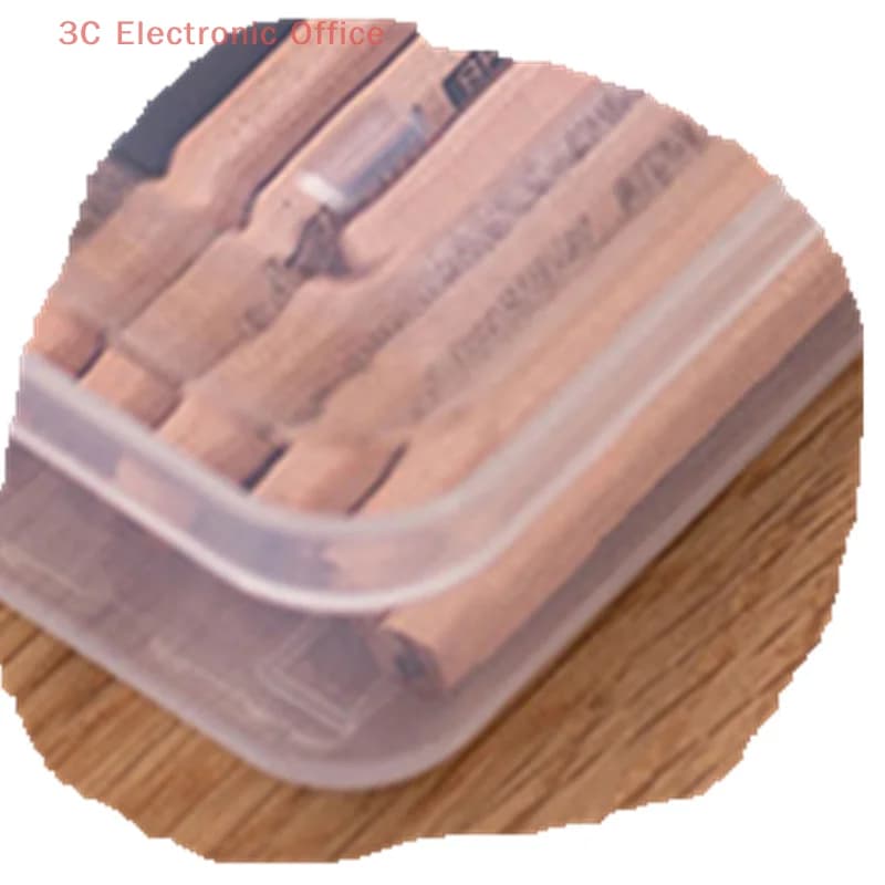 Scatola per matite in plastica rigida trasparente Astuccio per penne a pastello Schizzo Disegno per penne Scatola per organizer da ufficio impilabile