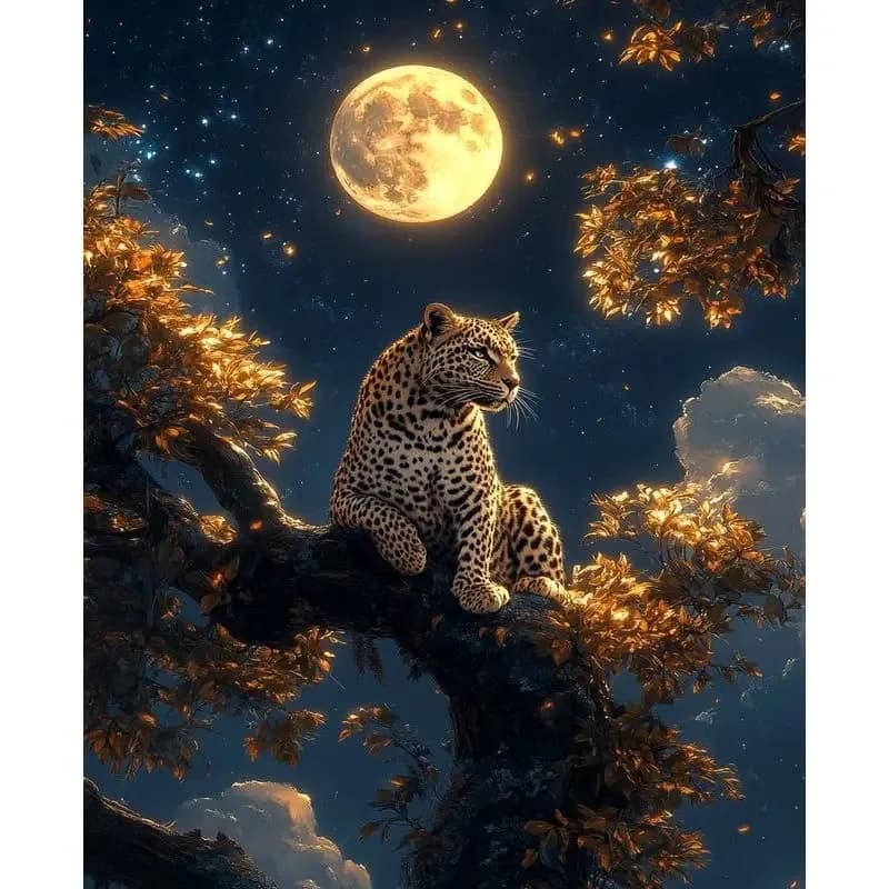 Diy Paint By Number Kits Adults Oil Painting Package Drawing By Numbers Home Wall Decor leopard Animal Canvas Picture