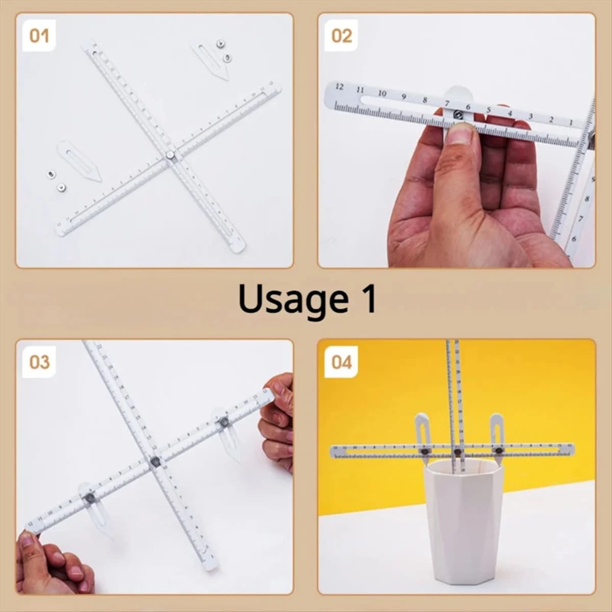 ABFKW Ceramic Measuring Rule Combo Tool Set Multifunctional Depth/Thickness/Caliber Measuring Ruler Pottery Tools
