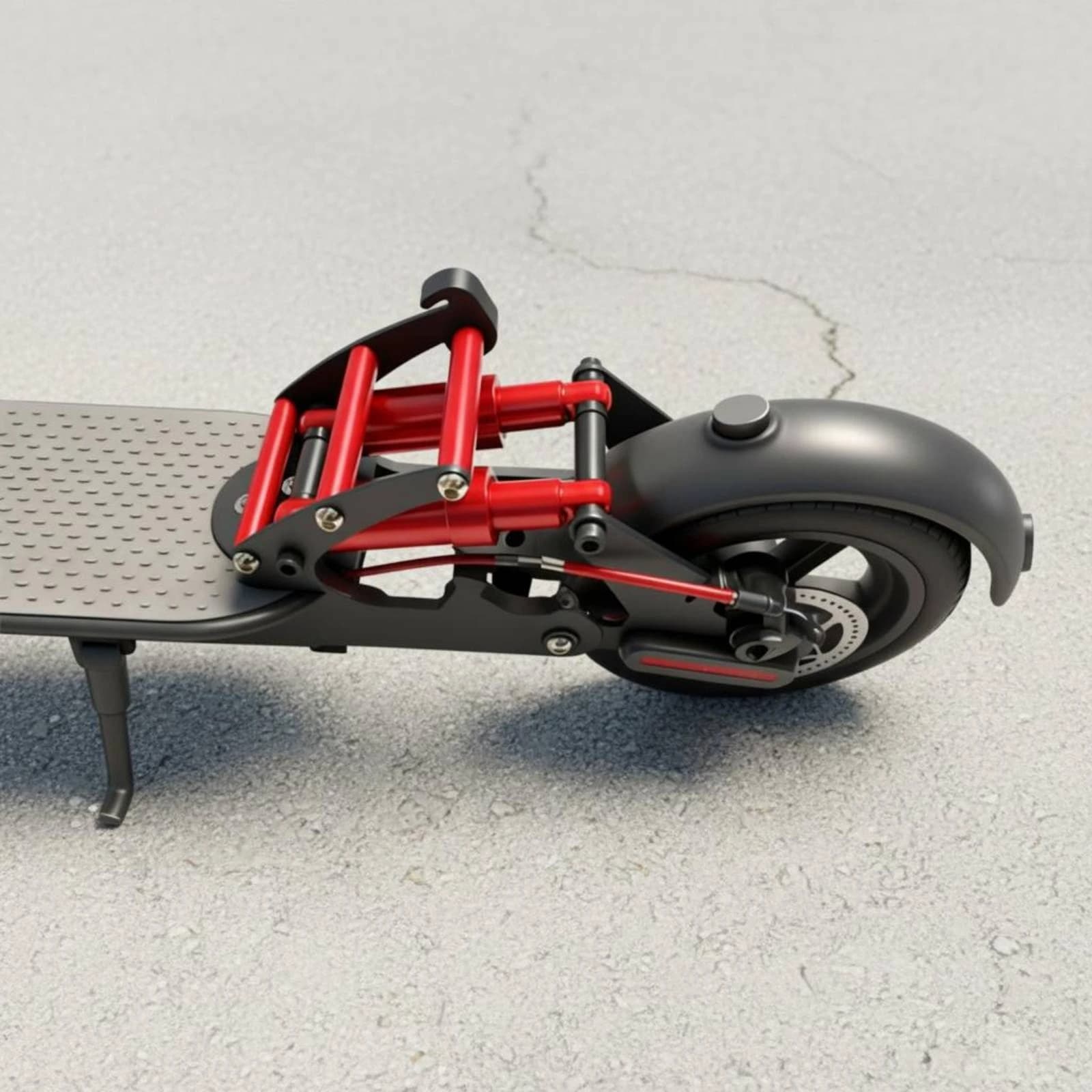 Scooter Rear Shock Kit Easy Installation Rear Shock Absorber Electric Scooter Upgrade Part Sturdy Metal Long-Lasting