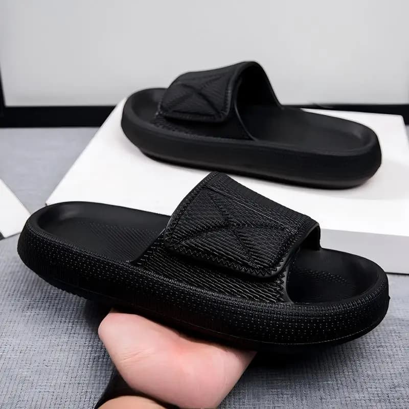 Men's High-End Magic Buckle Slippers, Popular Adjustable Thick-Soled Sandals, Beach Couples Outer Wear, New Summer Style