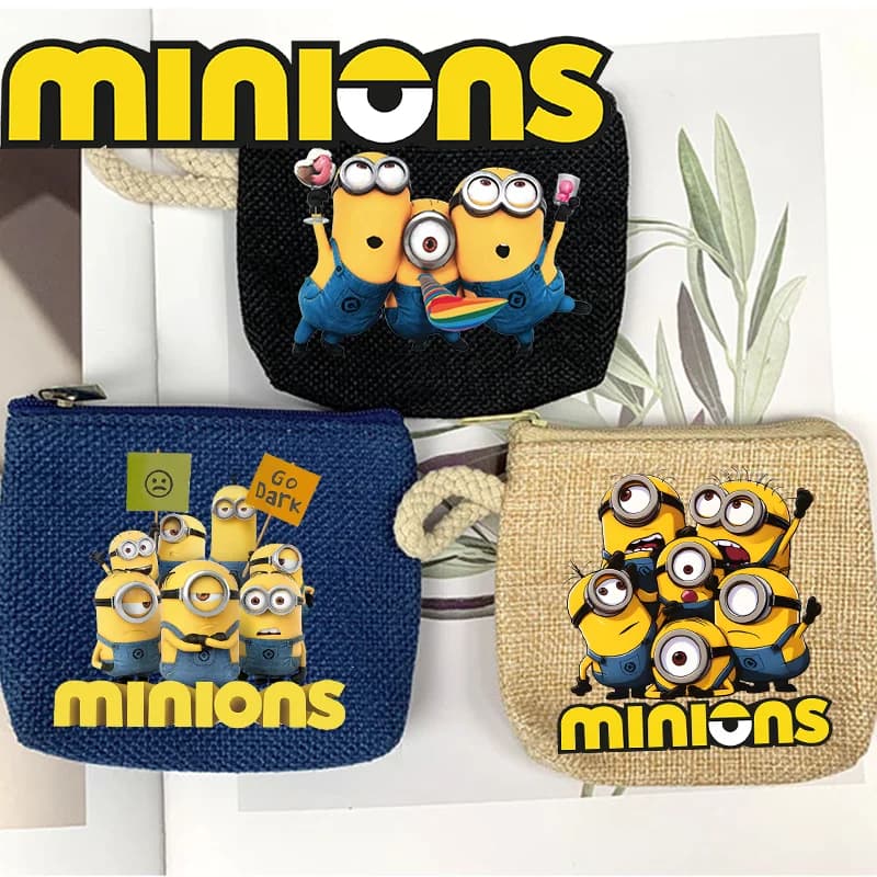 Cute Cartoon Minionses Coin Pouch Anime Character Mini Foldable Wallet Best-selling Model Lightweight Portable 2026 Trendy Style