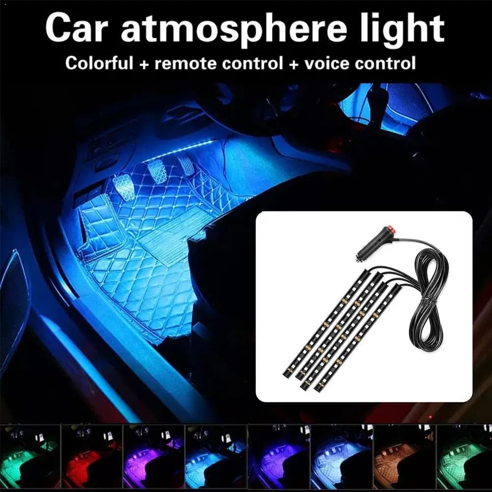 Luce Ambientale LED per Auto Alimentata via USB, Striscia LED Decorativa per Interni Auto, Accessorio per Illuminazione Interna Auto
