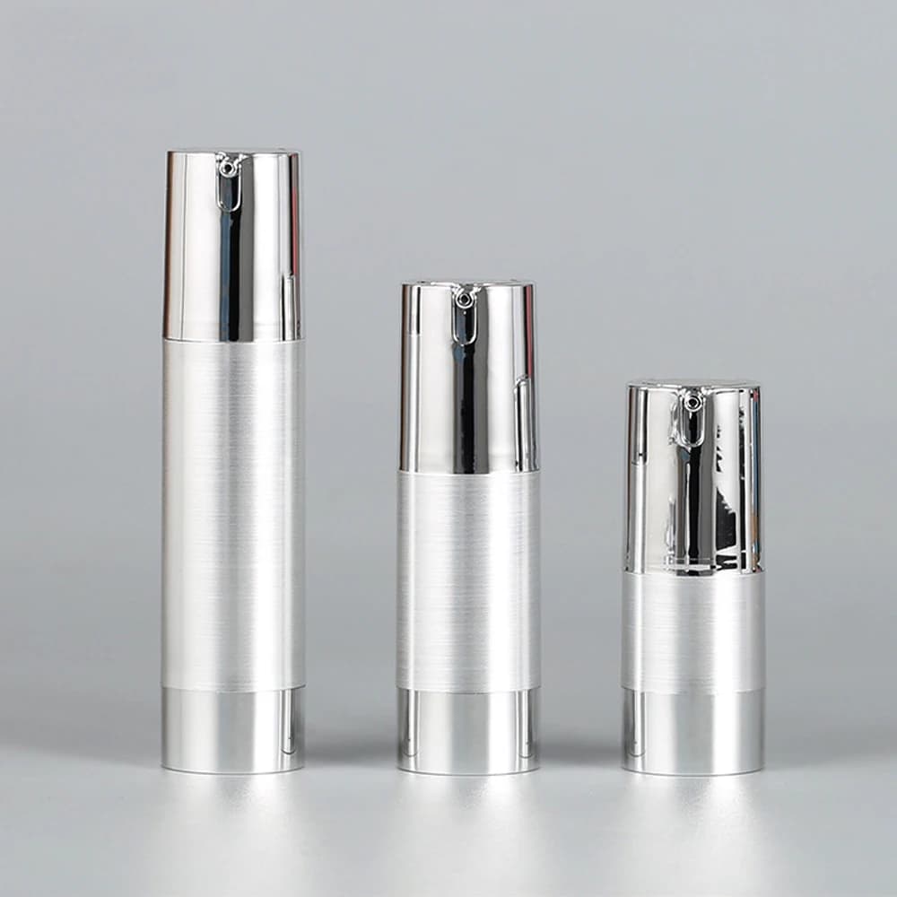 15/30/50ml bottiglia di lozione d'argento bottiglie vuote per pompa a vuoto crema per il viso portatile bottiglia Airless cosmetici Spray bottiglia riutilizzabile