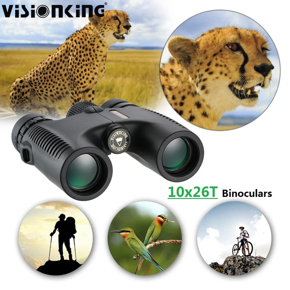 Visionking Binocolo portatile 10x26 HD Potenza a lungo raggio Birdwatching all'aperto Turismo da campeggio Telescopio compatto Bak4 grandangolare