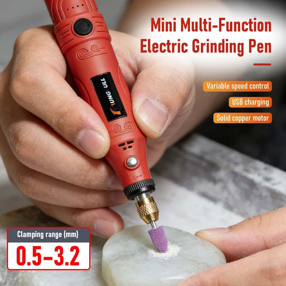 Utensile Rotante Ricaricabile USB Senza Fili, Penna Elettrica per Incisione Portatile per Fai-da-Te, Nail Art e Intaglio