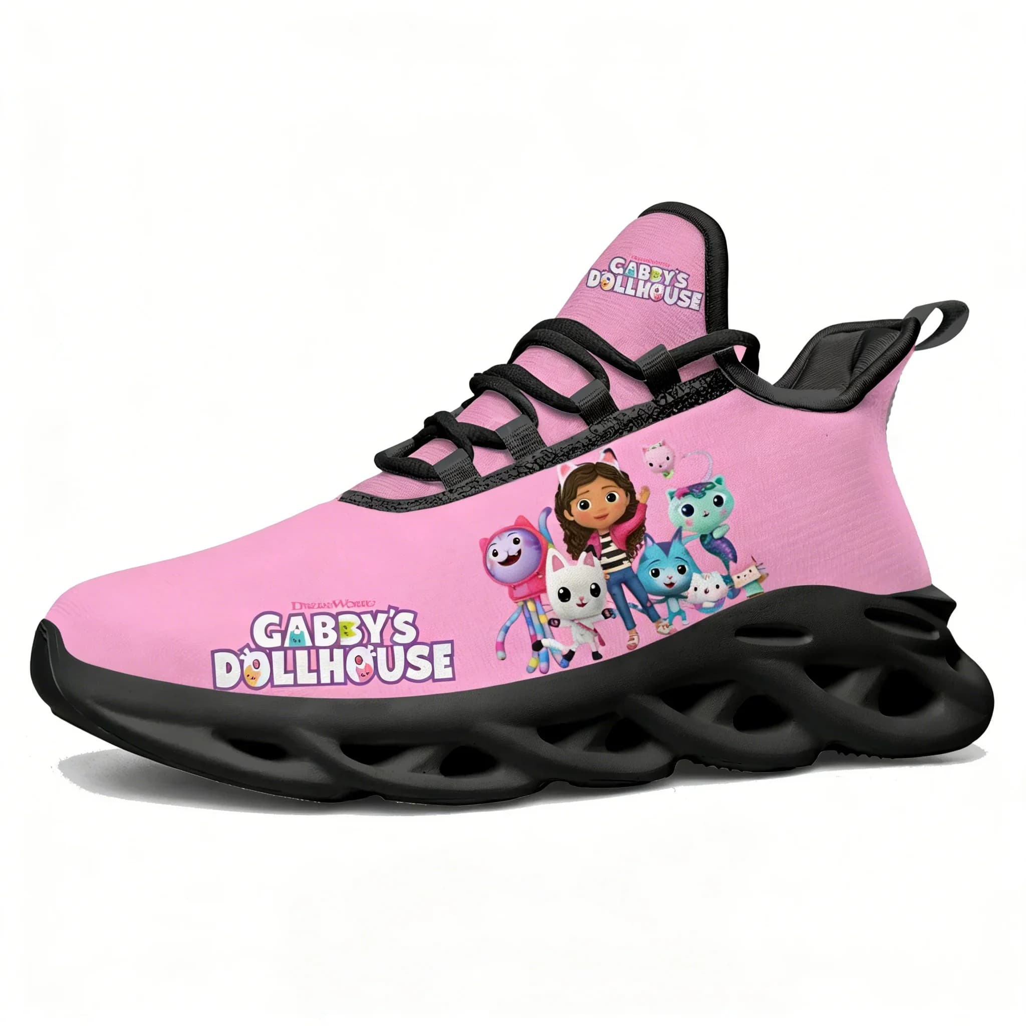 Gabby's Dollhouse Scarpe in pizzo e rete Sneaker piatte Scarpe da corsa sportive da uomo e da donna Sneaker sportive Calzature comode personalizzate