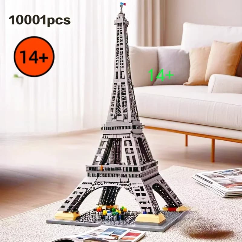 Disponibile 10001 Pezzi 10307 Blocchi da Costruzione Torre Eiffel di Parigi, Modello Architettonico Grande 1,49M, Kit di Mattoncini Giocattolo per Bambini e Adulti