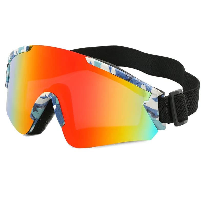 Nuovi occhiali da sci da alpinismo unisex Occhiali antivento a prova di sabbia Lenti colorate Ciclismo Sci Sport all'aria aperta Protezione UV400