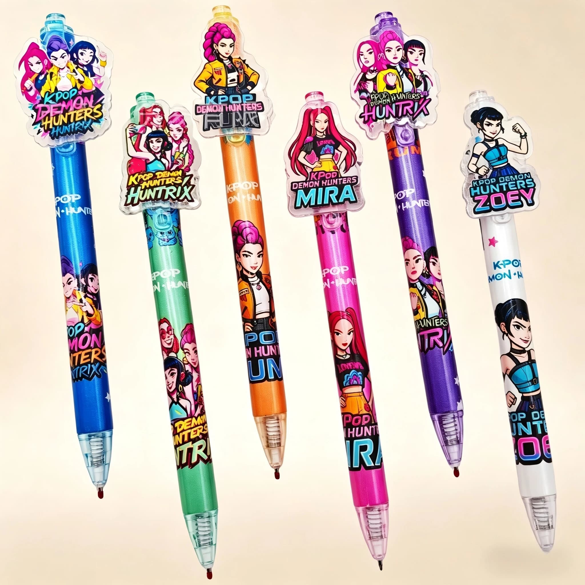 Penna Gel con Applicazione a Pressione, Design Cartone Animato, 0.5mm, Inchiostro Nero ad Asciugatura Rapida, Scrittura Fluida, Cancelleria per Scuola e Ufficio, Regalo per il Ritorno a Scuola