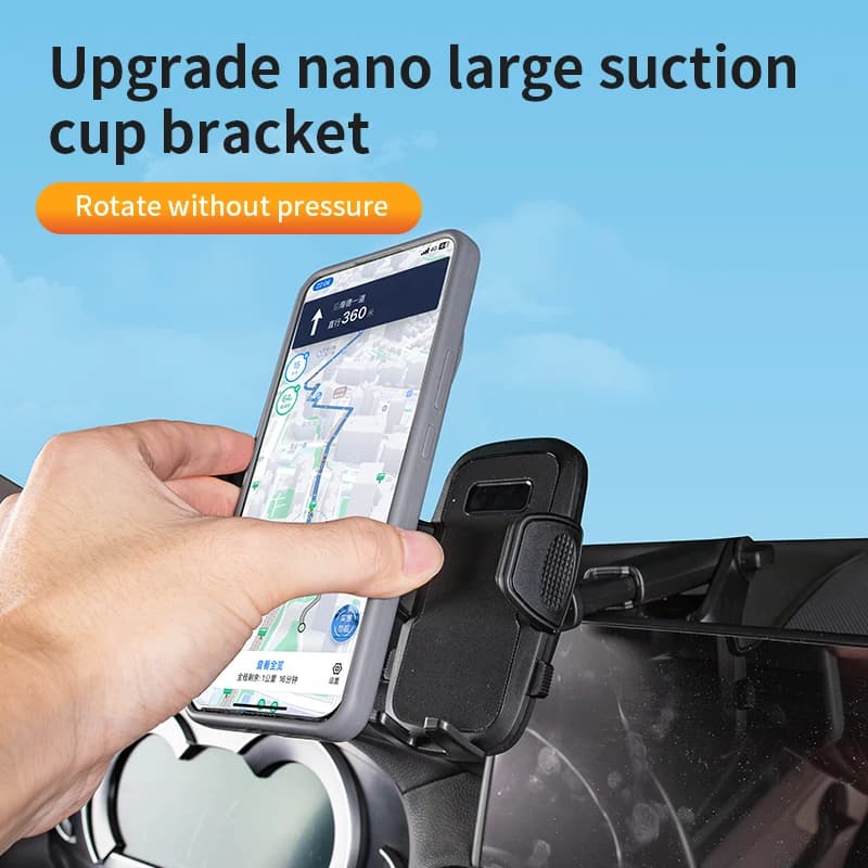 Supporto per Telefono Auto Portatile con Forte Adsorbimento, Rotazione a 360 Gradi, Universale per Smartphone, Pratico Accessorio per Interni Auto